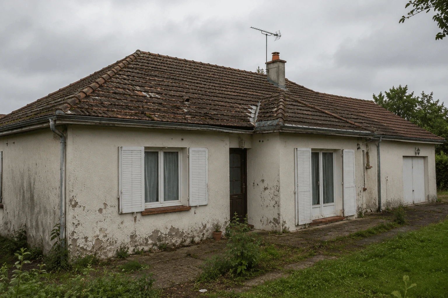 Toiture terre-plein rénové - Châlons-en-Champagne - Avant